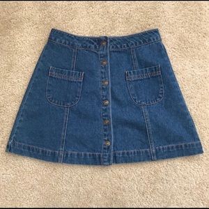 Forever 21 Denim Button Down Mini Skirt